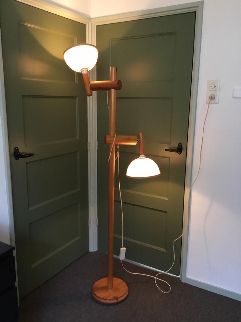 Staande schemerlamp, Gebruikt, Ophalen of Verzenden, Uit de '70 jaren, 150 tot 200 cm
