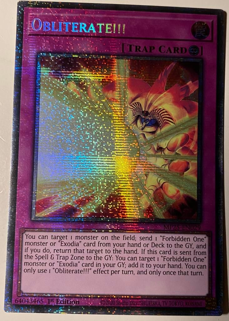 Yu-Gi-Oh! Obliterate!!! MP25 1st Edition Starlight Rare !, Ophalen of Verzenden, Zo goed als nieuw, Losse kaart, Foil