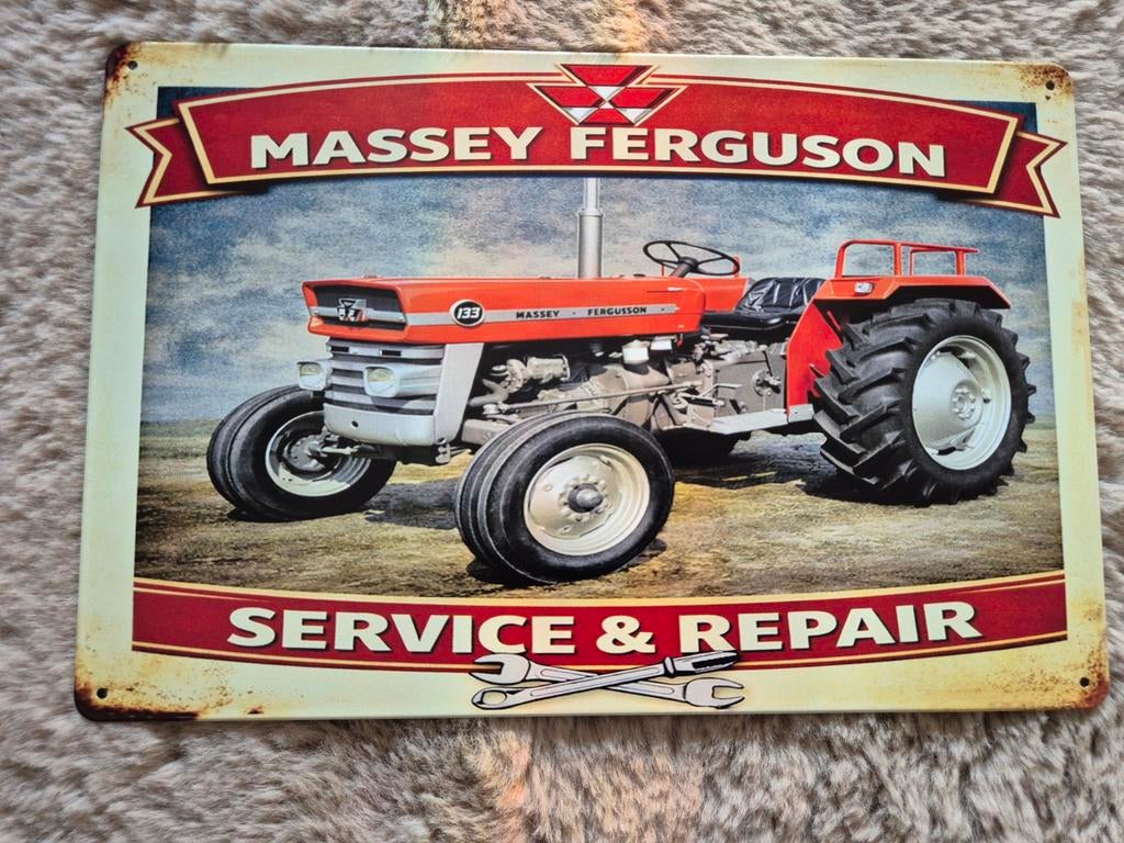 Massey ferguson reclamebord, Ophalen of Verzenden, Nieuw, Reclamebord