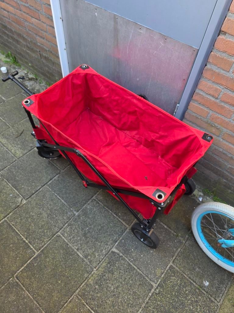Opvouwbare bolderkar - Rood, Caravans en Kamperen, Bolderkarren, Ophalen, Opvouwbaar, Gebruikt
