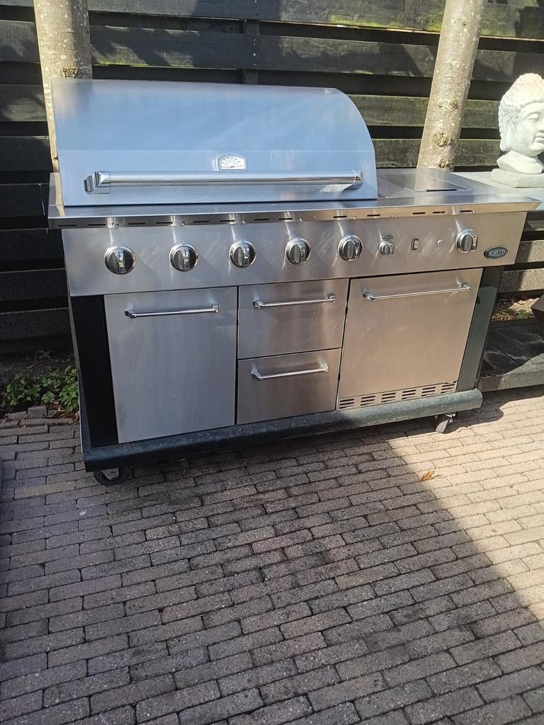 Borretti luciano Buitenkeuken - Luxe Gas BBQ met Opslag, Gebruikt, Borretti, Ophalen of Verzenden, Gas