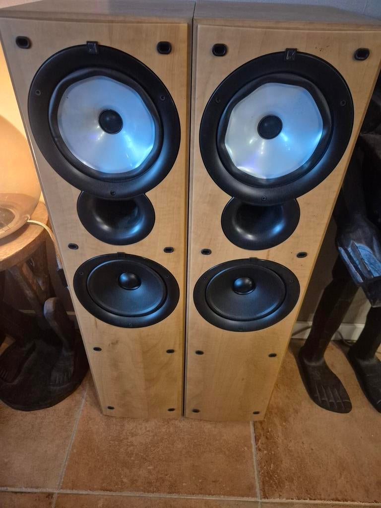 KEF Q55.2 Vloerstaande Luidsprekers - Mooie Staat, Gebruikt, 120 watt of meer, Front, Rear of Stereo speakers, Ophalen