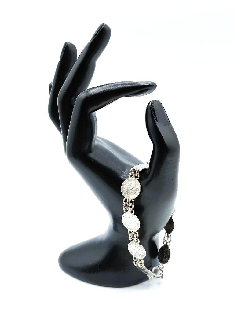 Zilveren stuivertjes armband, Willem 3, 19,5 cm., Sieraden, Tassen en Uiterlijk, Verzenden, Zilver, Armband