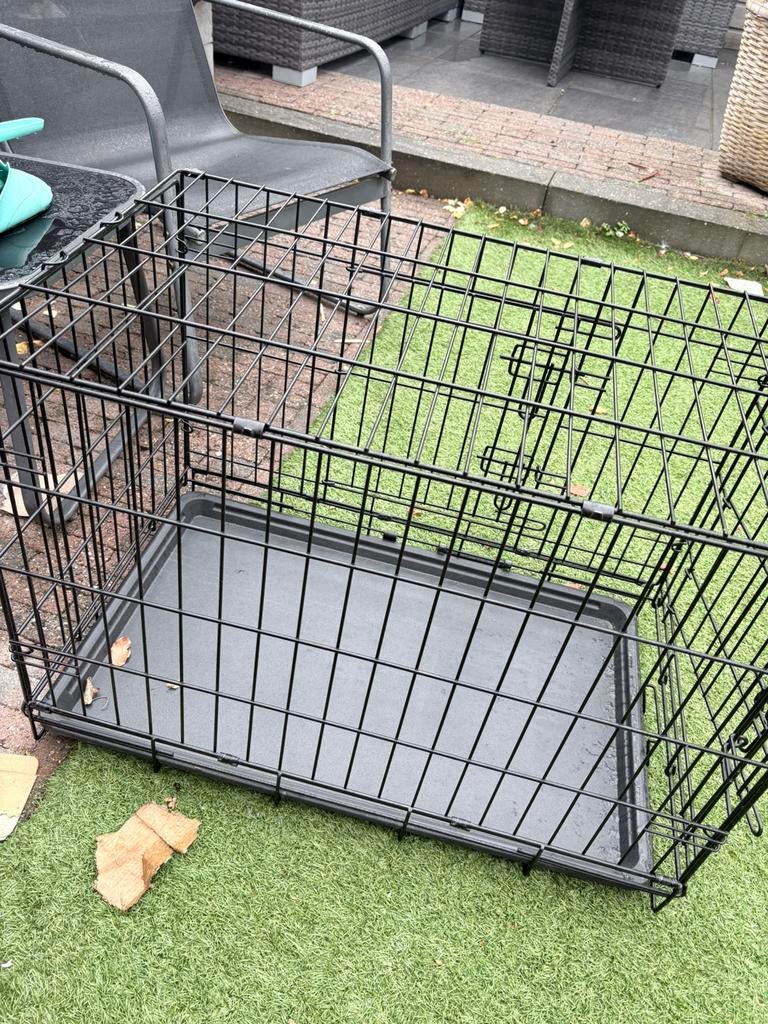 Honden bench zwart izgs 75x46, Ophalen, Zo goed als nieuw