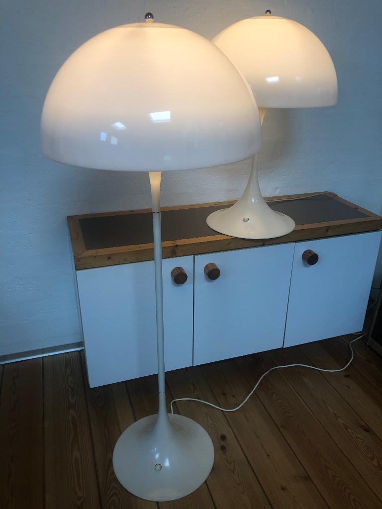 Panthella lampen lamp poulsen design, Huis en Inrichting, Lampen | Vloerlampen, Ophalen, Gebruikt, Overige materialen, Minder dan 100 cm