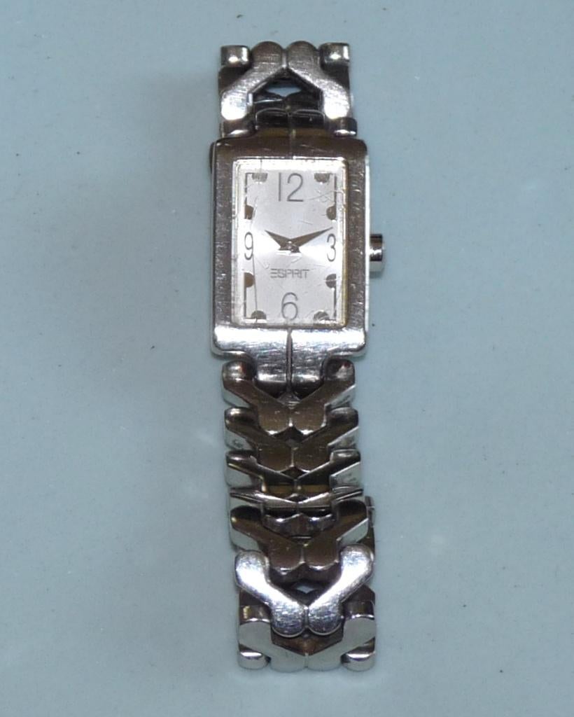 Esprit dames horloge  met metalen schakel armband., Sieraden, Tassen en Uiterlijk, Horloges | Dames, Staal, Staal, Ophalen of Verzenden