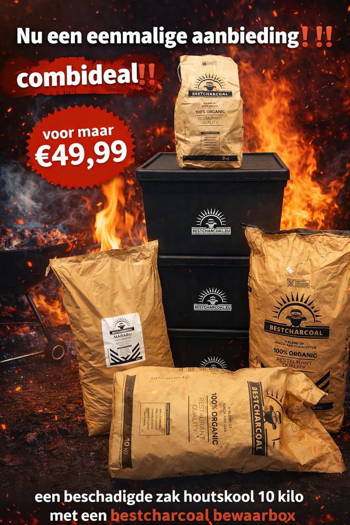 Houtskool met met een bewaarbox !!! Zie advertentie OP=OP !!, Ophalen of Verzenden, Nieuw