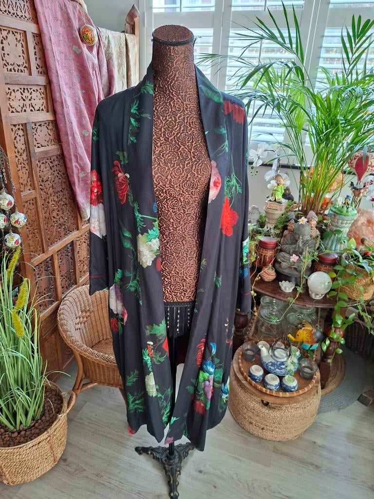 Nieuw!MILJUSCHKA/Mooie kimono jas/vest(oude meestersprint)XL, Miljuschka by Wehkamp, Ophalen of Verzenden, Nieuw