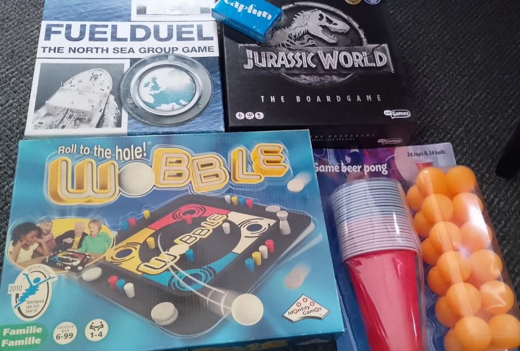 NIEUWE SPELLETJES: Fuelduel, Jurassic, Wobble, Beer Pong enz, Hobby en Vrije tijd, Gezelschapsspellen | Bordspellen, Vijf spelers of meer