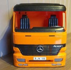 Bruder Mercedes Actros 4143 cabine oranje, Ophalen of Verzenden, Zo goed als nieuw
