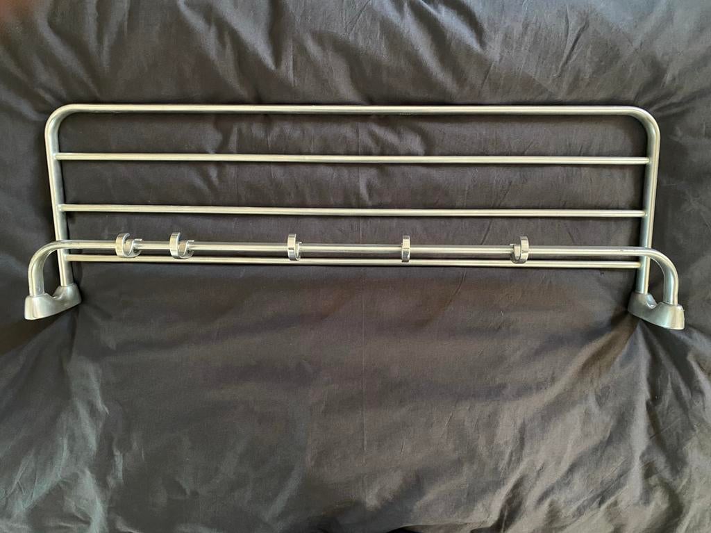 ALUMINIUM KAPSTOK MET BAGAGEREK/HOEDENPLANK (83,5X27cm), Huis en Inrichting, Woonaccessoires | Kapstokken, Wandkapstok, Ophalen of Verzenden