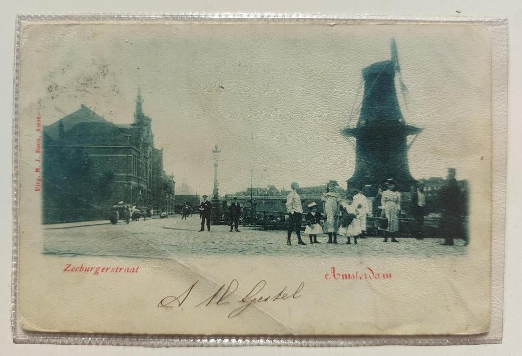 Molen de Gooyer in Amsterdam, Ophalen of Verzenden, Voor 1920, Gelopen, Noord-Holland