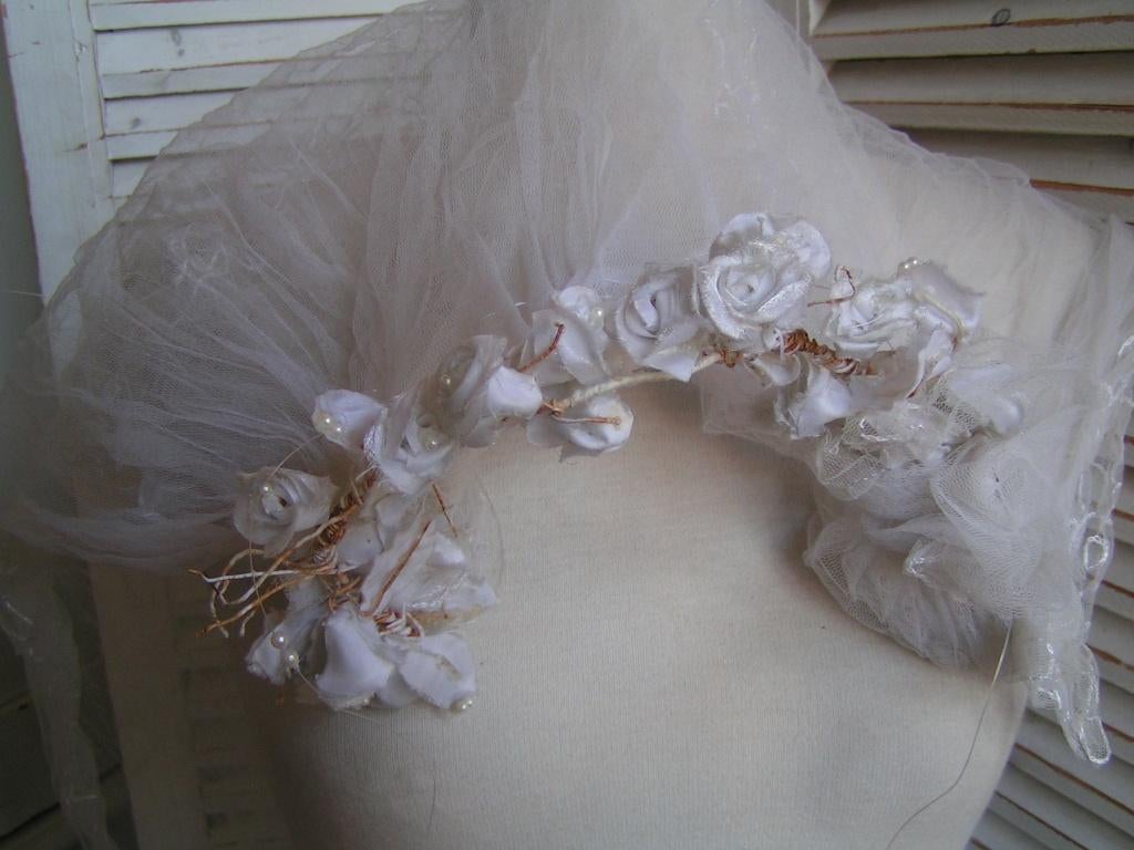 antieke bruidssluier nr WW 1074, Kleding | Dames, Verzenden, Zo goed als nieuw, Accessoires