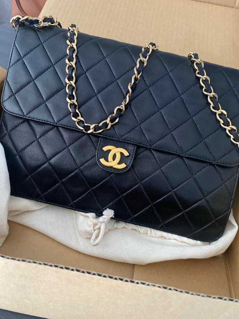 Originele vintage Chanel bag, Ophalen of Verzenden, Gebruikt, Zwart, Schoudertasje