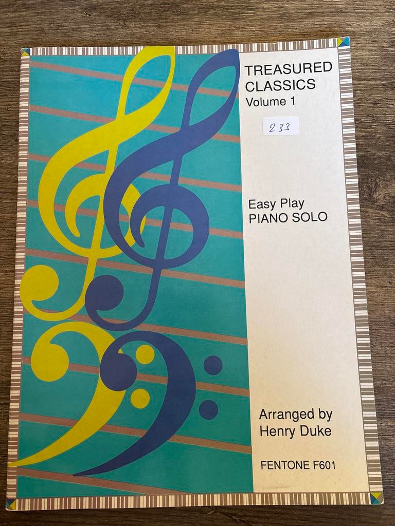 Treasured Classics Volume 1 - Easy Play Piano Solo, Gebruikt, Klassiek, Ophalen of Verzenden, Thema