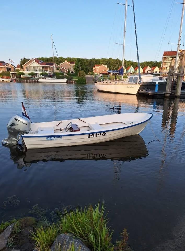 Consoleboot Askeladden 430, Watersport en Boten, Vis- en Consoleboten, Gebruikt, 30 tot 50 pk, 3 tot 6 meter, Benzine, Buitenboordmotor