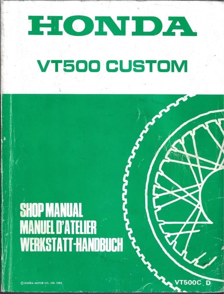 Honda VT500 Custom Shadow shop manual (7491z), Verzenden, Honda