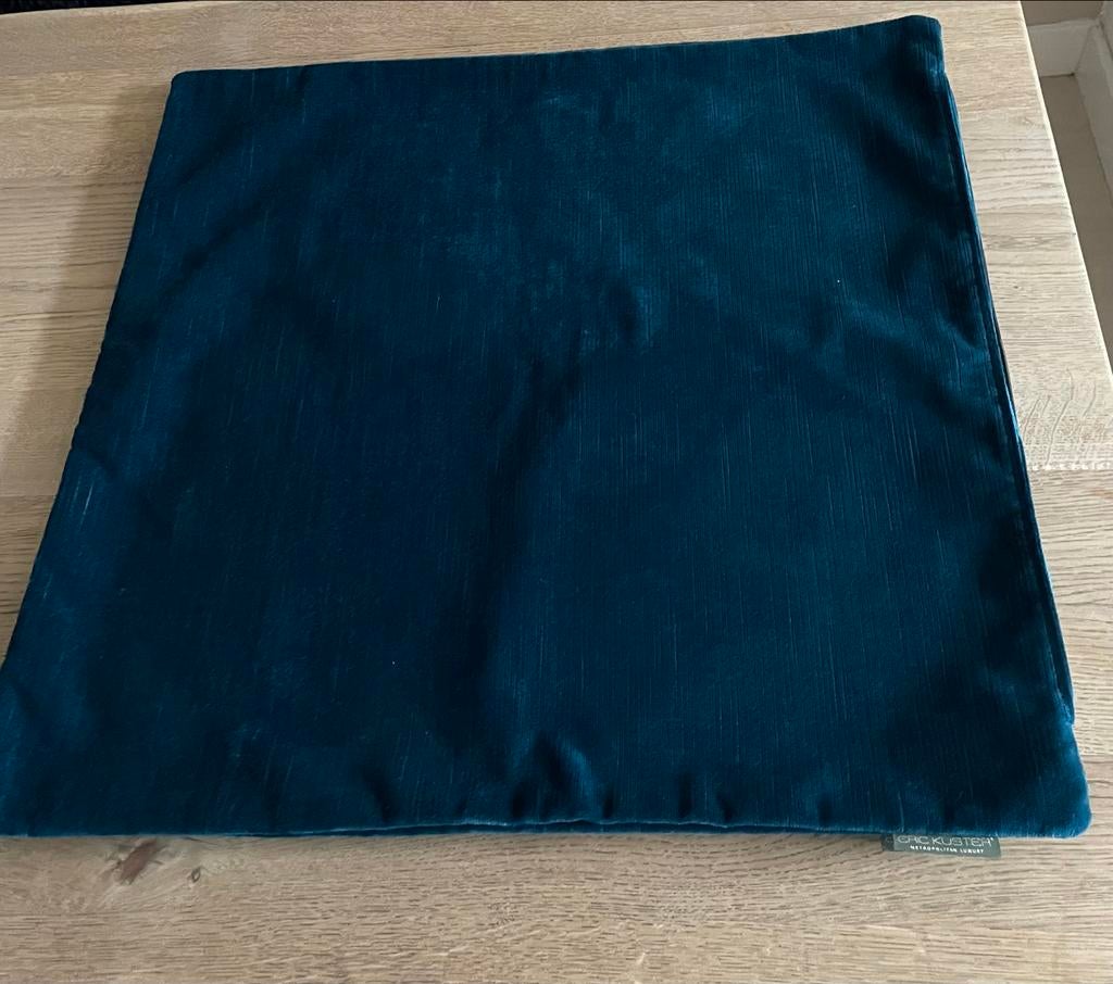2x Originele Eric Kuster Kussenhoezen 58x58 cm Blauw, Huis en Inrichting, Woonaccessoires | Kussens, Ophalen of Verzenden, Nieuw