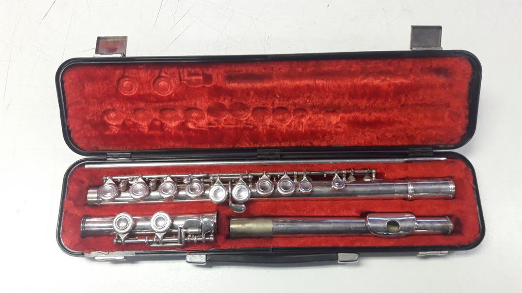 Prelude Hakkert Dwarsfluit, Ophalen of Verzenden, Gebruikt, Dwarsfluit, Met koffer of tas