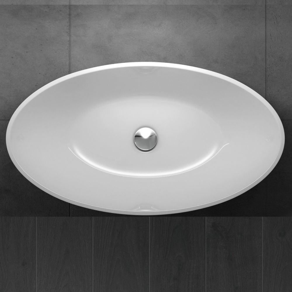 Waskom, wastafel, opzetwastafel, wit, C-807, wit of matwit, Doe-het-zelf en Verbouw, Verzenden, Nieuw, Wastafel