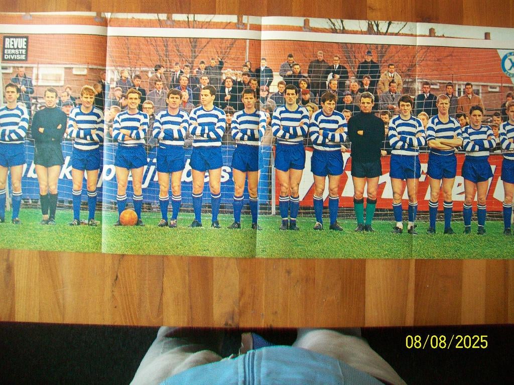 Uitklapposter Xerxes ( Revu) seizoen 1965 - 1966, Verzenden, Gebruikt, Overige binnenlandse clubs, Poster, Plaatje of Sticker