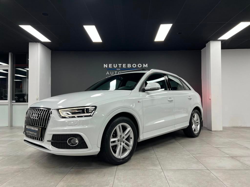 Audi Q3 1.4 TFSI S-LINE | Leer| Cruise |Camera| Led | Pano |, 1380 kg, 4 cilinders, 150 pk, Leder en Stof