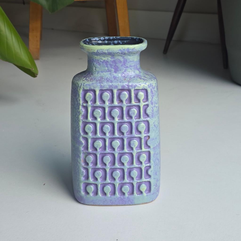 Vintage Oost-Duitse Fat Lava vaas. VEB Haldensleben 3090/A, Ophalen of Verzenden