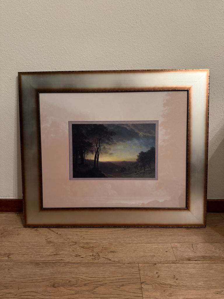 2 Schilderijen: Landschap en Abstract Kunstwerk, Ophalen