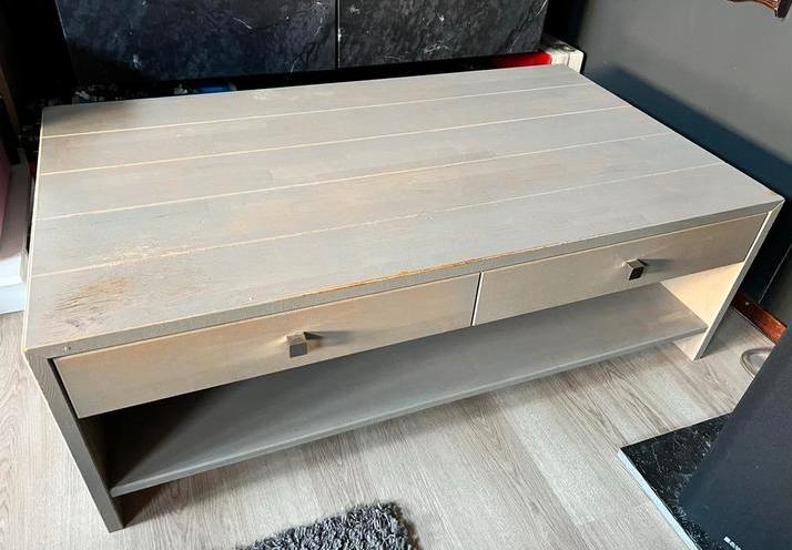 Salontafel Jan des Bouvrie - met lades, Ophalen, Gebruikt, 100 tot 150 cm, Eikenhout