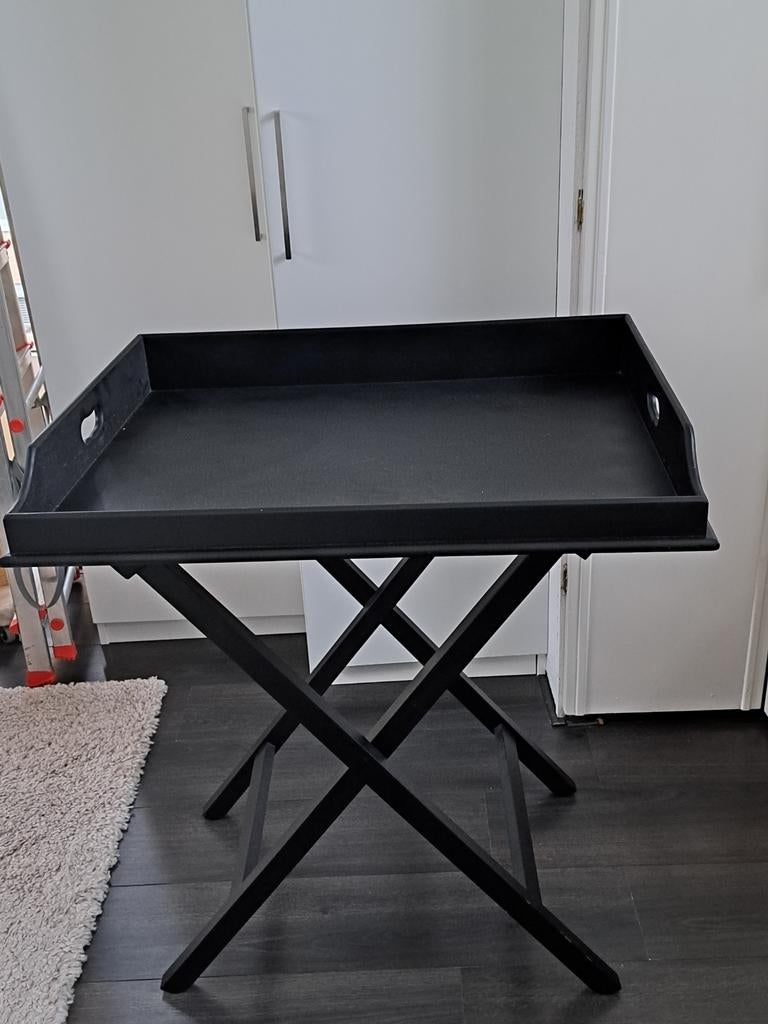 Butler tray zwart  76 hoog 76 breed 58 diep, Huis en Inrichting, Woonaccessoires | Dienbladen, Ophalen, Vierkant, Hout