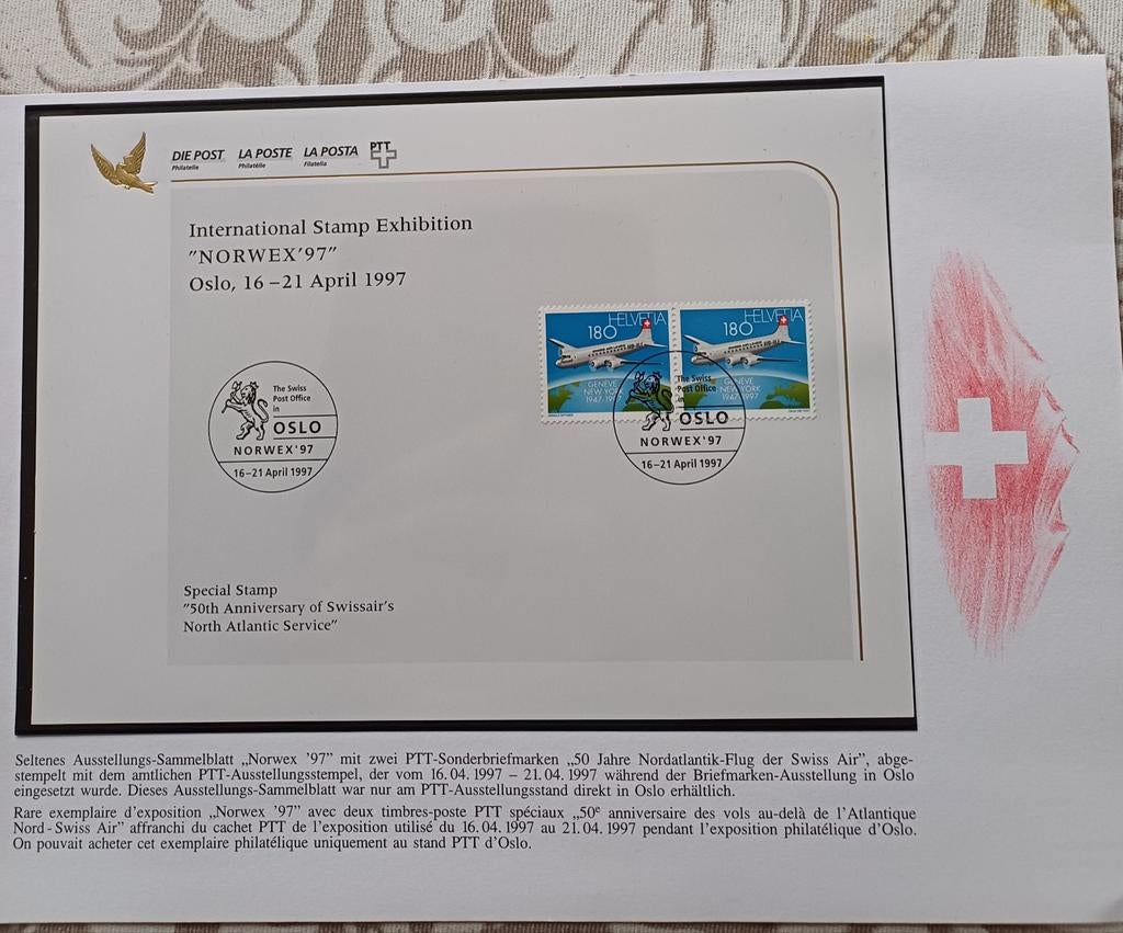 ZWITSERLAND fdc speciale uitgave 1997, Ophalen of Verzenden, Europa