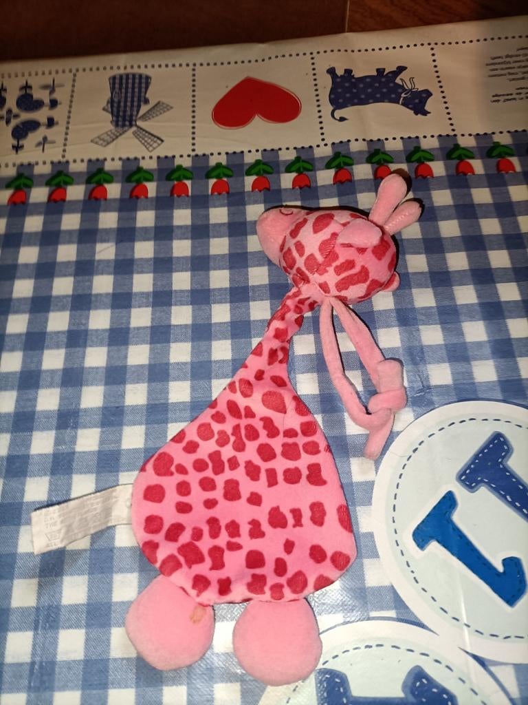 Happy Horse roze giraffe knuffeldoekje, Ophalen of Verzenden, Zo goed als nieuw, Konijn