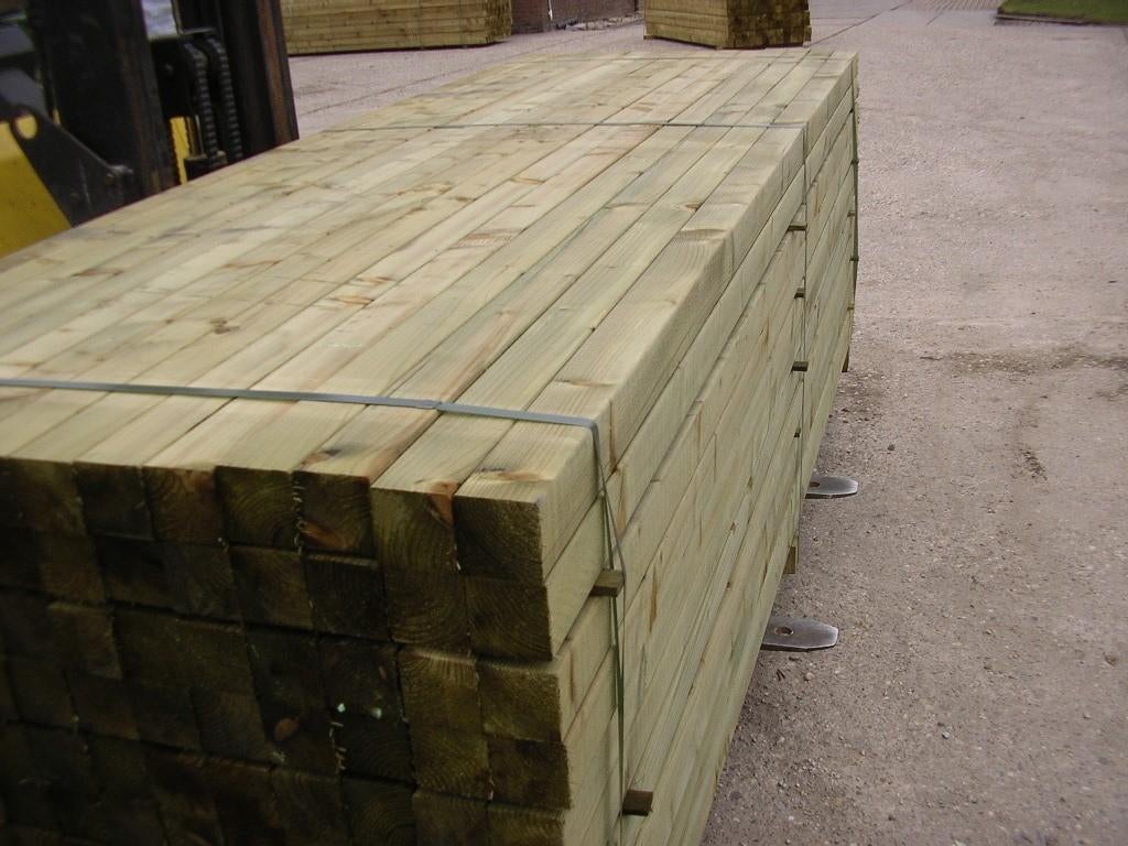 Geimpregneerde PALEN 70 x 70mm L. 1800-4000mm, Tuin en Terras, Ophalen, Nieuw, Minder dan 180 cm, Palen