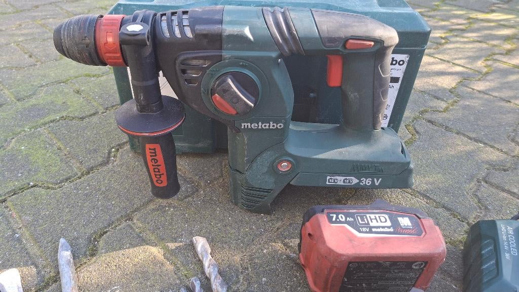 Metabo KHA 36-18 LTX 32 Boorhamer sds plus 2x 18v 7.0 Accu!, ., Ophalen of Verzenden, Zo goed als nieuw, .
