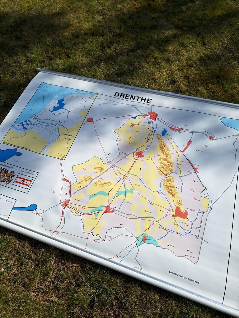 Grote kaart van Drenthe, Boeken, Ophalen, Zo goed als nieuw, Overige gebieden, Landkaart