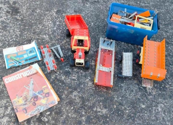 Vintage/Antiek Meccano bouwset met vanalles erbij, Ophalen of Verzenden, Gebruikt