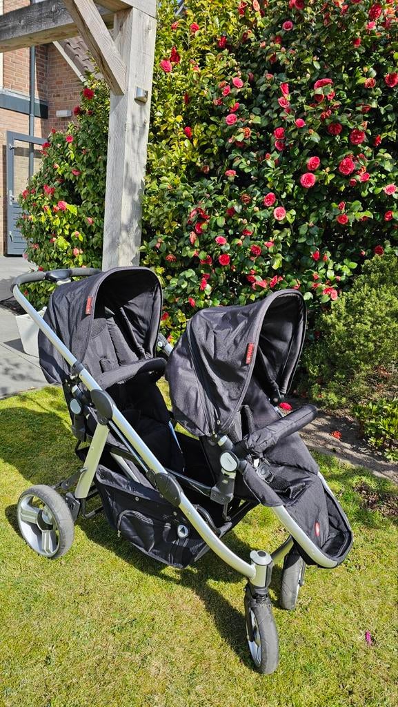 Topmark Duowagen Zwart - Zo goed als nieuw, Kinderen en Baby's, Kinderwagens en Combinaties, Zo goed als nieuw, Kinderwagen, Overige merken
