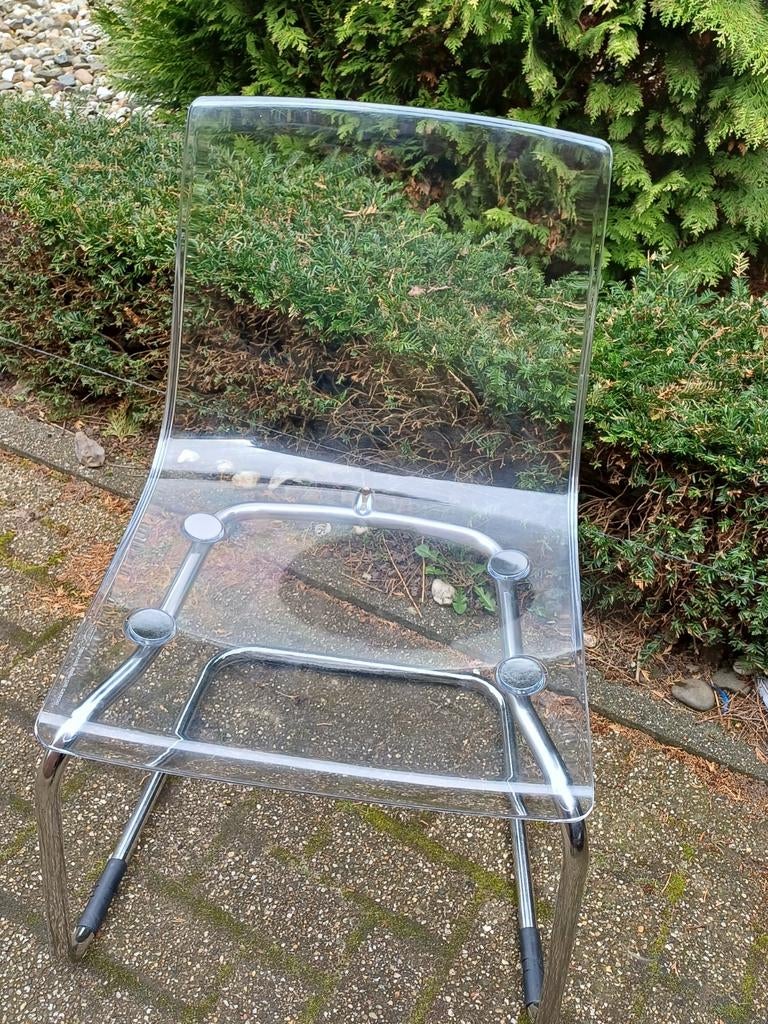 IKEA TOBIAS Stoelen 1 wit /2 bruin., Huis en Inrichting, Ophalen of Verzenden, Gebruikt, Blauw, Twee