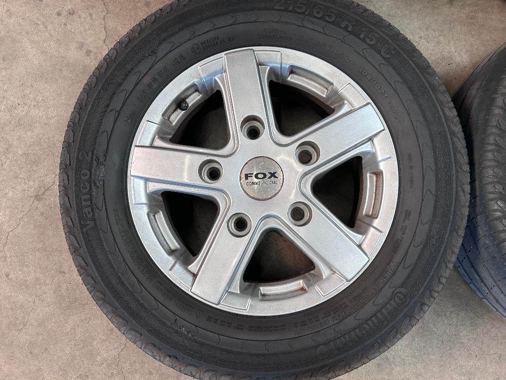 15 inch FOX velgen + zomerbanden Ford Transit Custom, Auto-onderdelen, Banden en Velgen, 15 inch, Banden en Velgen, Ophalen of Verzenden
