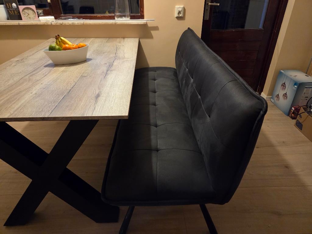 Eetbank, Ophalen, Zwart, Zo goed als nieuw, Eén