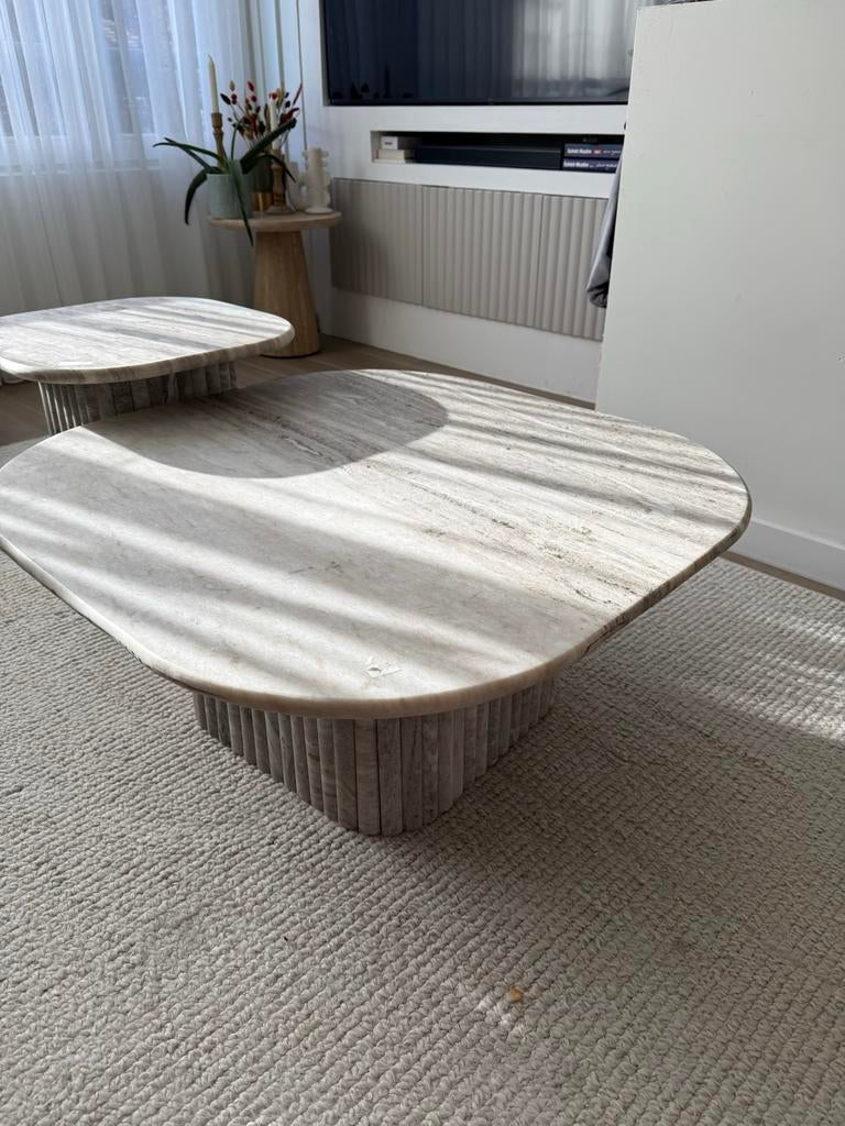 By-Boo Dorique Salontafel Marmer 80x80, Huis en Inrichting, Overige materialen, Vierkant, Zo goed als nieuw, Minder dan 50 cm