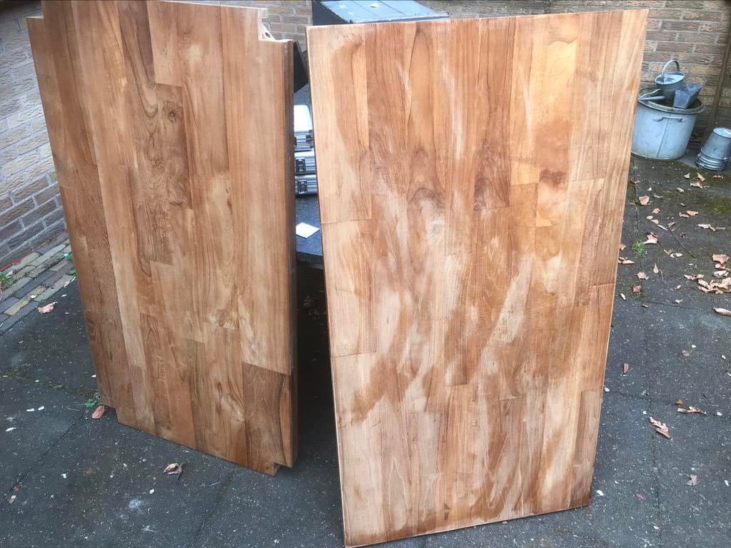 Tafelblad 70,5 cm 130,5 cm teakhout, Ophalen of Verzenden, Zo goed als nieuw