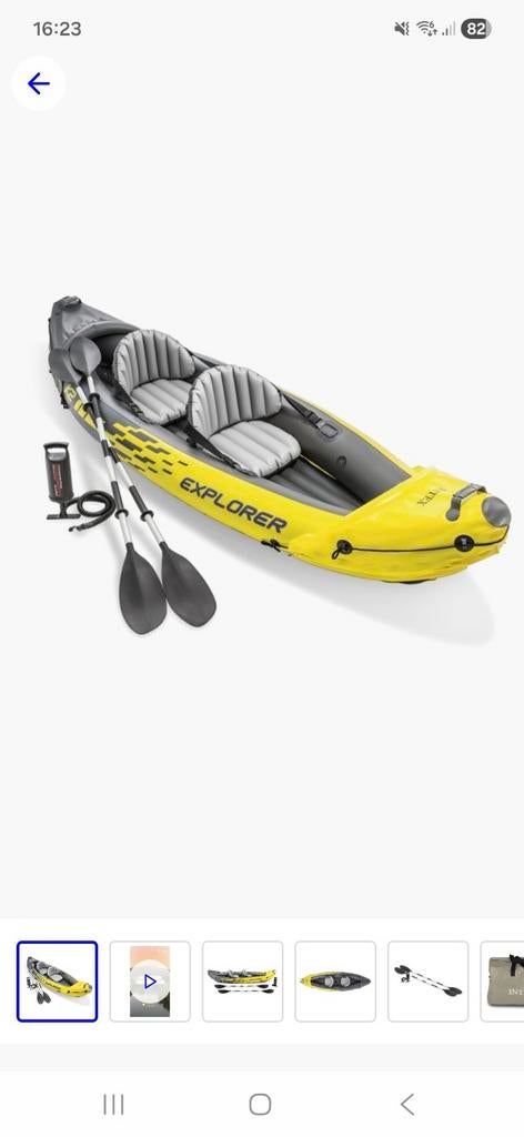 Intex explorer kajak nieuwstaat!, Ophalen, Opblaasbaar, Kajak, Twee personen