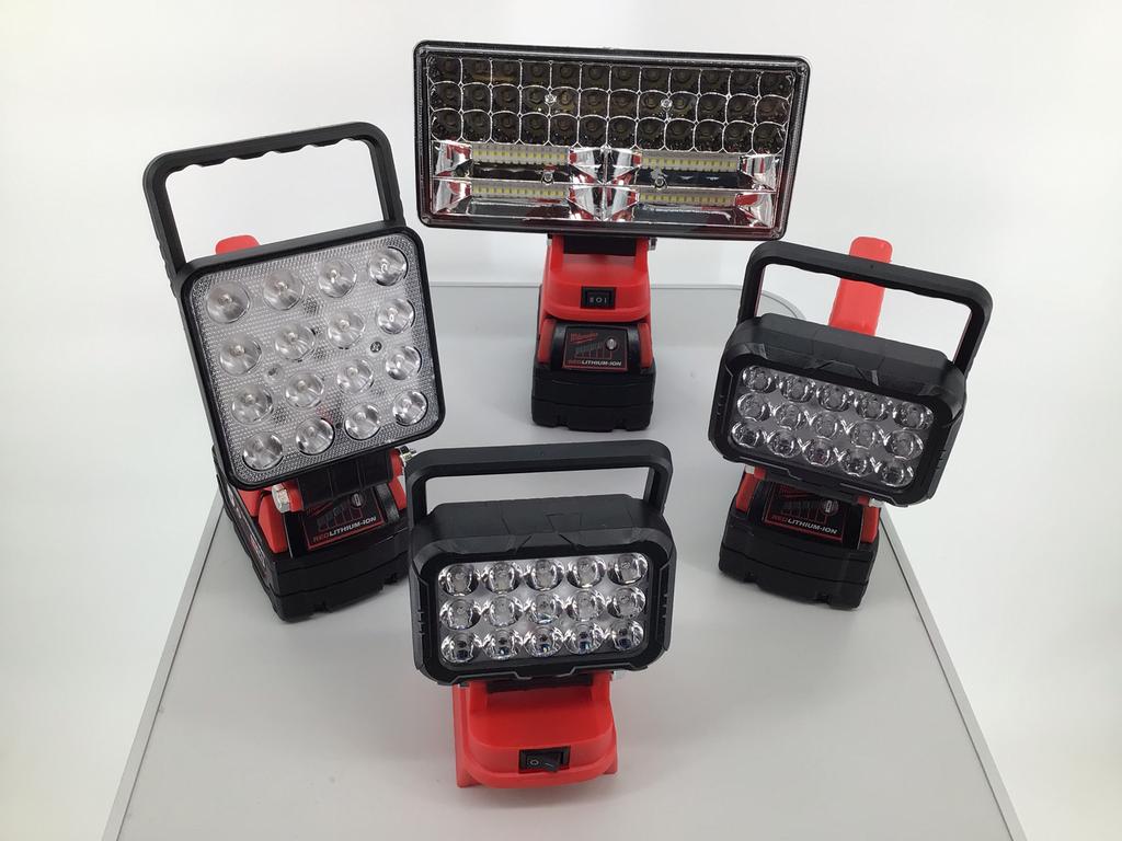 Bouwlampen, werklampen. Nieuw. Milwaukee18v. Zie tekst., Ophalen of Verzenden, Nieuw, Minder dan 50 watt, Lamp