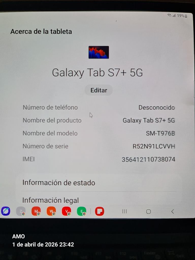 Samsung Galaxy Tab S7+ 5G - 128GB met toetsenbord, Ophalen, 12 inch, Zo goed als nieuw, Samsung