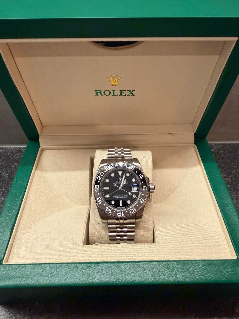 Rolex GMT Bruce Wayne, Sieraden, Tassen en Uiterlijk, Horloges | Heren, Staal, Polshorloge, Nieuw, Ophalen of Verzenden