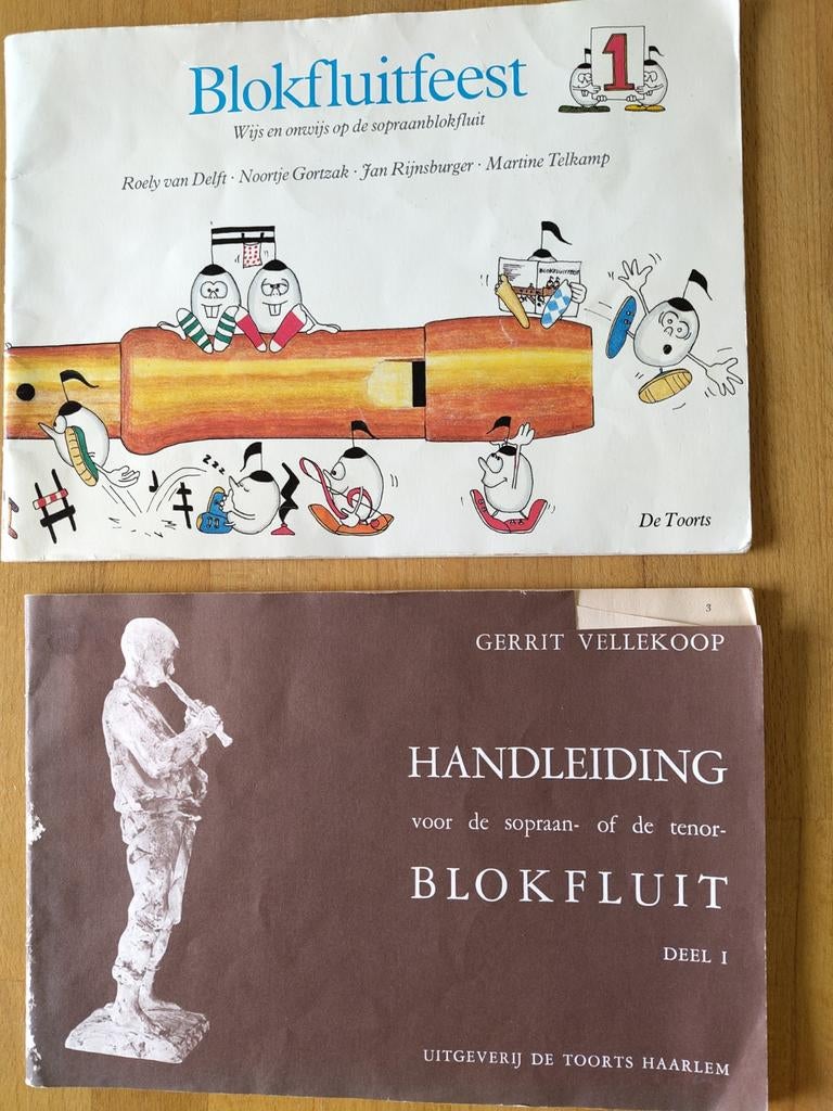 2 blokfluit boekjes - Blokkfluitfeest & Handleiding, Ophalen of Verzenden, Gebruikt, Sopraan of Sopranino