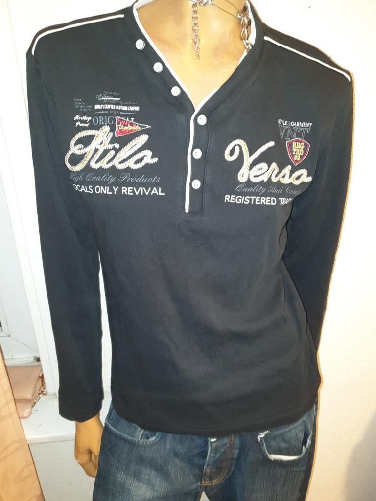 Stilo Verso T-shirt lange mouw maat M zgan, Maat 48/50 (M), Zwart, Ophalen of Verzenden, Zo goed als nieuw