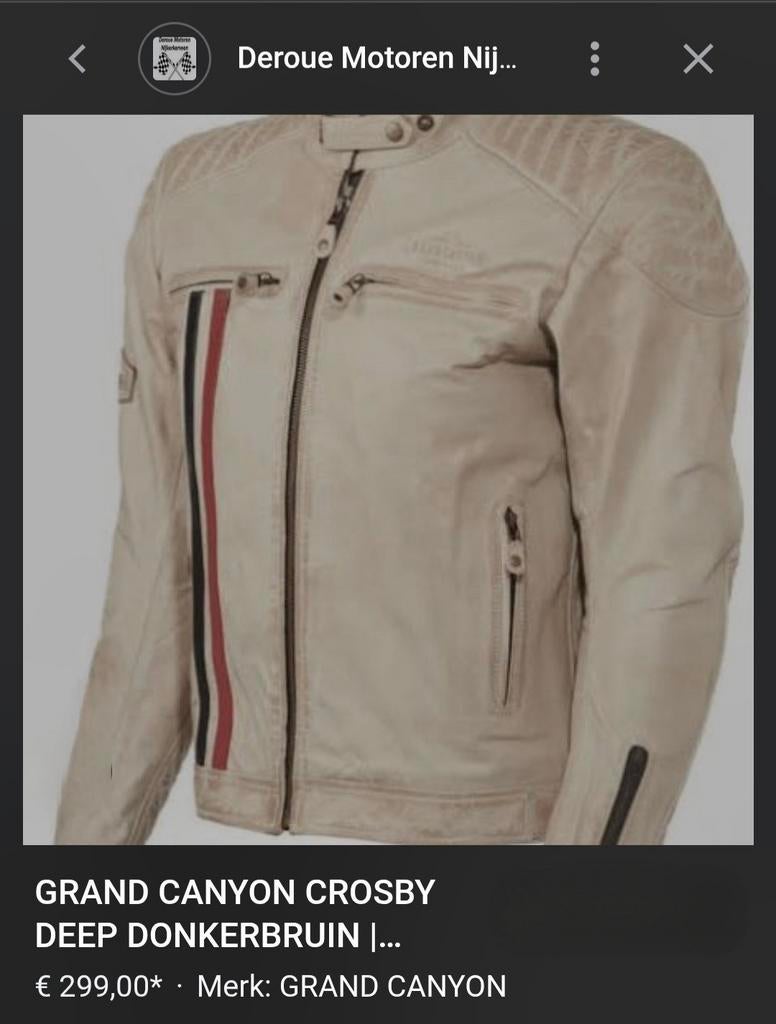 Grand Canyon leren motorjack maat 54, Heren, Jas | leer, Ophalen of Verzenden, Grand Canyon