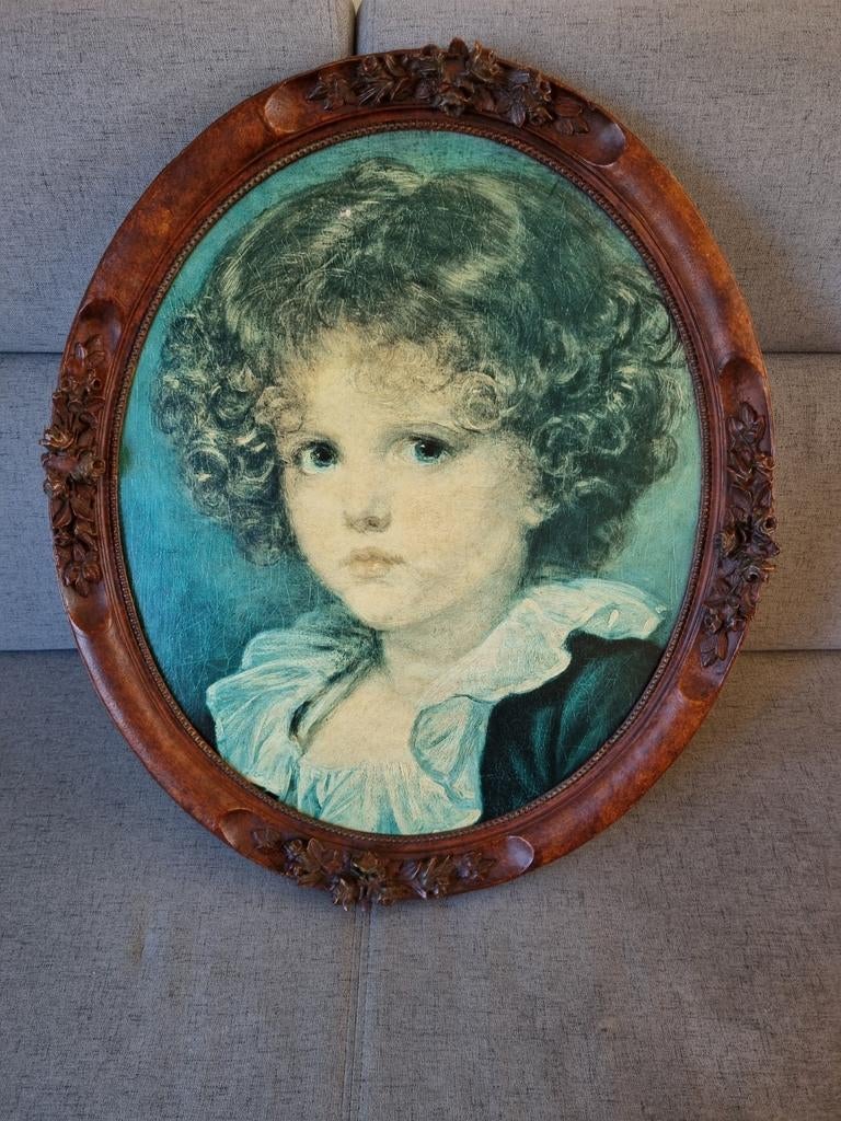 Ovale houten lijst met portret van Jean Baptiste Geuze, Ophalen